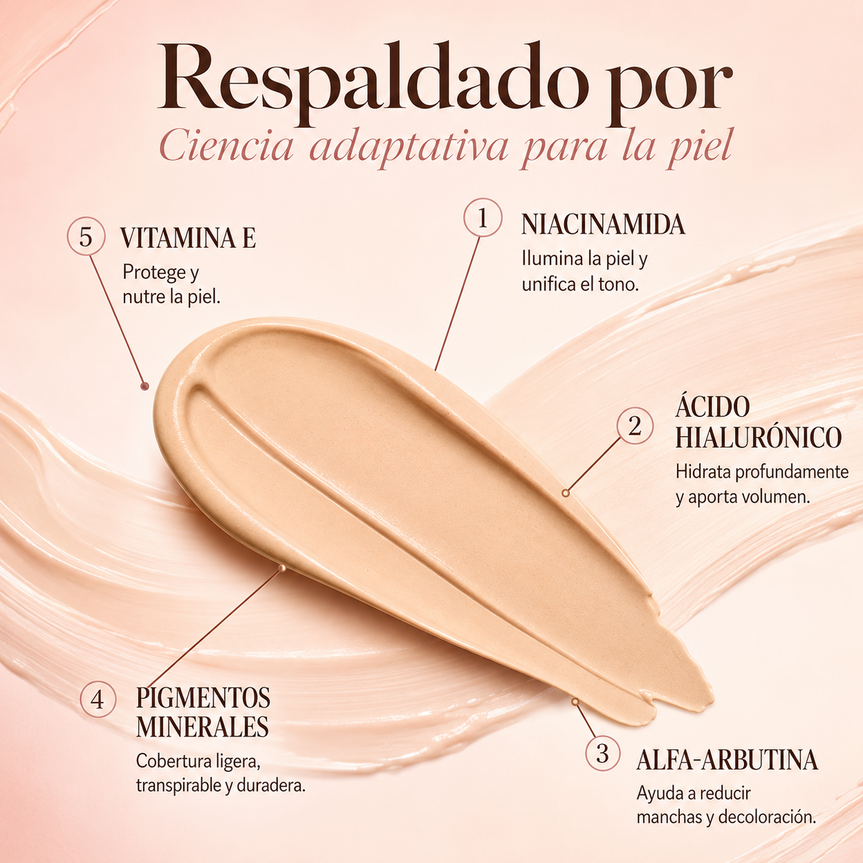 LUXE Base adaptativa que se adapta a tu pH - Realza tu belleza